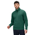 Bottle Green - Side - Regatta Mens Micro Zip Neck Fleece Top