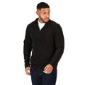 Black - Back - Regatta Mens Micro Zip Neck Fleece Top