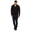 Black - Lifestyle - Regatta Mens Micro Zip Neck Fleece Top