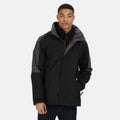 Black-Seal Grey - Back - Regatta Mens Defender III 3-in-1 Waterproof Windproof Jacket - Performance Jacket