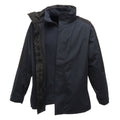 Navy - Black - Front - Regatta Mens Defender III 3-in-1 Waterproof Windproof Jacket - Performance Jacket