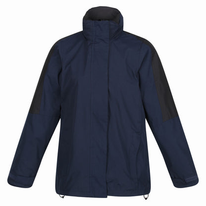 Navy-Black - Front - Regatta Professional Womens-Ladies 3 in 1 Waterproof Jacket