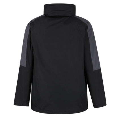 Black-Sealgrey - Close up - Regatta Professional Womens-Ladies 3 in 1 Waterproof Jacket