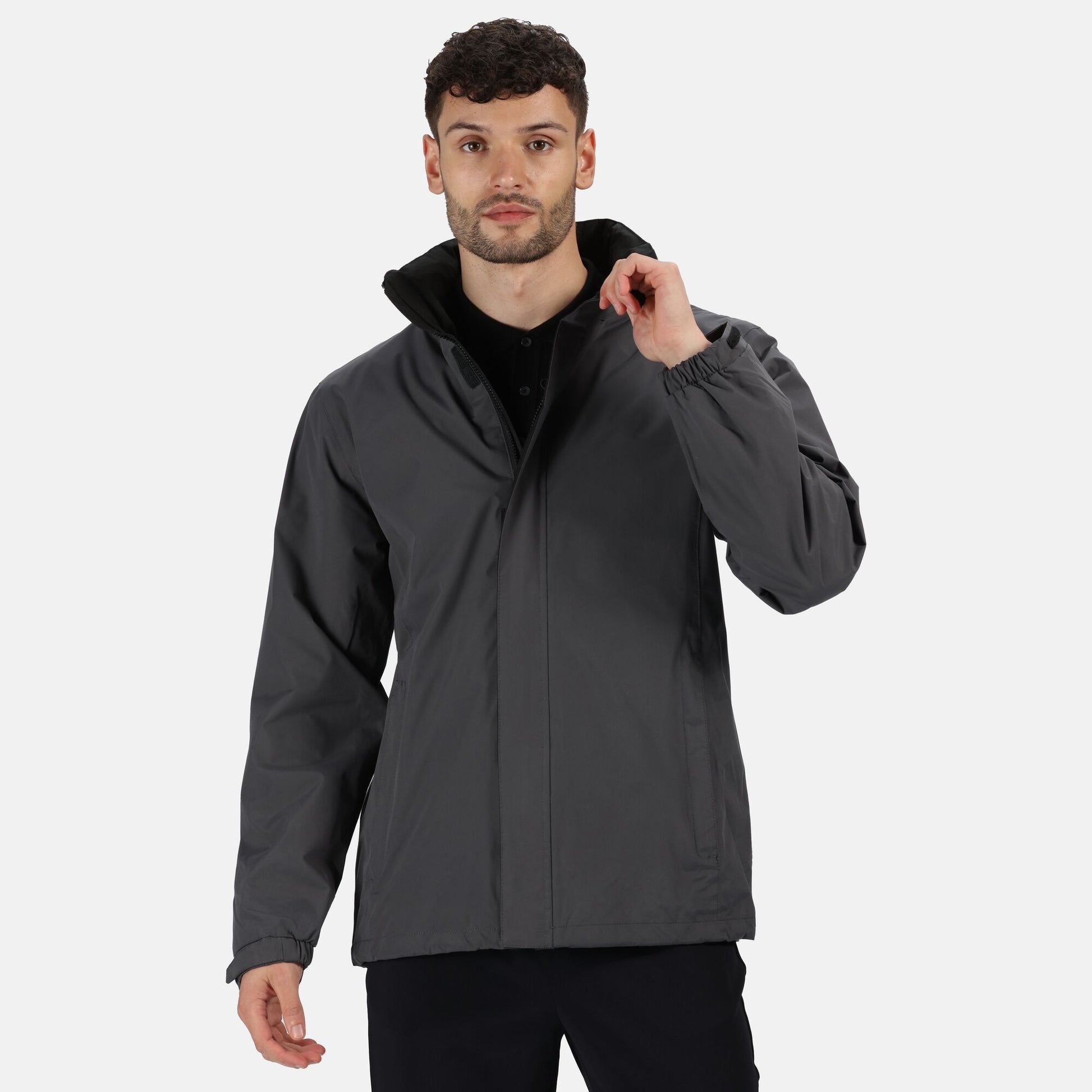Seal Grey-Black - Side - Regatta Professional Mens Standout Ardmore Jacket (Waterproof & Windproof)
