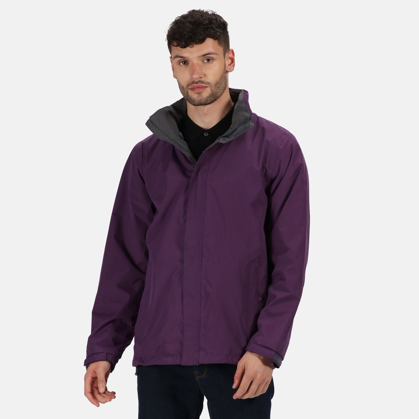 Majestic Purple-Seal Grey - Side - Regatta Professional Mens Standout Ardmore Jacket (Waterproof & Windproof)