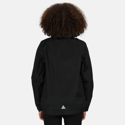 Black-Ash - Side - Regatta Professional Kids-Childrens Waterproof Windproof Dover Jacket