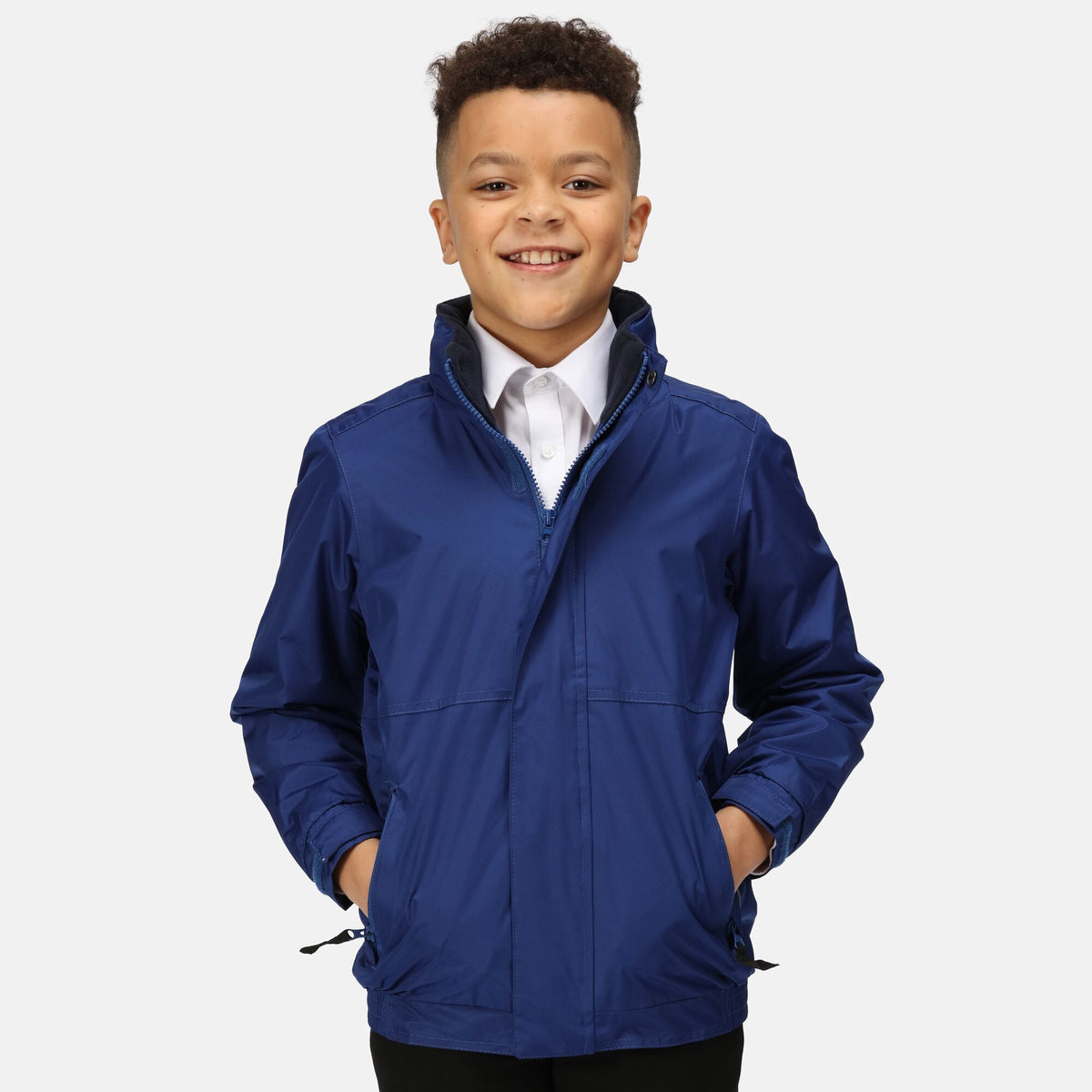 Royal Blue-Navy - Lifestyle - Regatta Professional Kids-Childrens Waterproof Windproof Dover Jacket