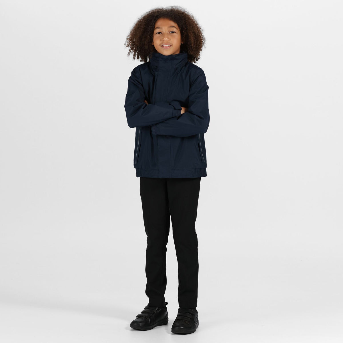 Navy-Navy - Back - Regatta Professional Kids-Childrens Waterproof Windproof Dover Jacket