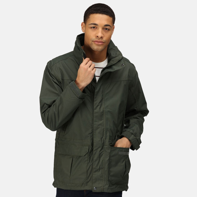 Dark Olive - Side - Regatta Professional Mens Waterproof Breathable Jacket