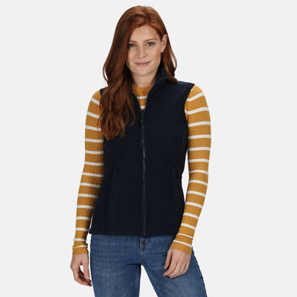 Dark Navy - Back - Regatta Professional Womens-Ladies Haber II 250 Series Anti-pill Fleece Bodywarmer - Sleeveless Jacket