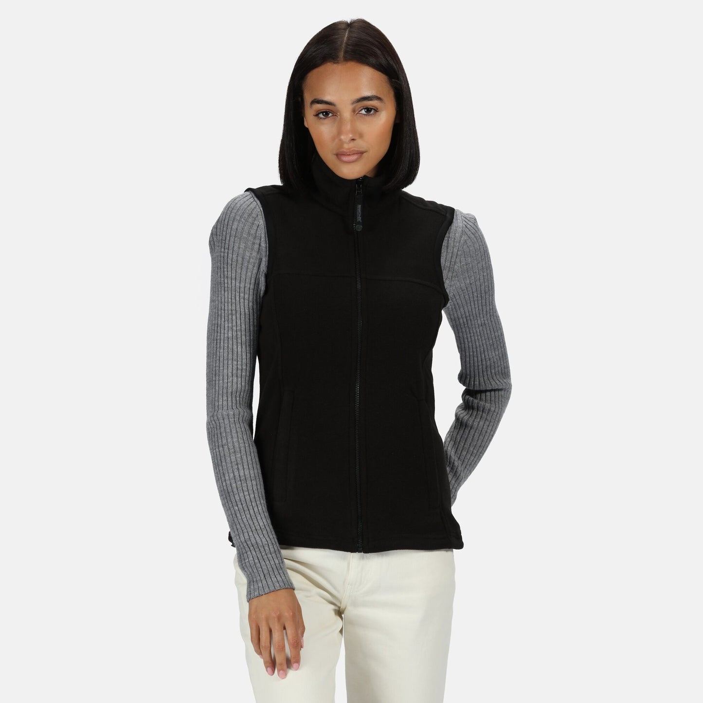 Black - Lifestyle - Regatta Professional Womens-Ladies Haber II 250 Series Anti-pill Fleece Bodywarmer - Sleeveless Jacket