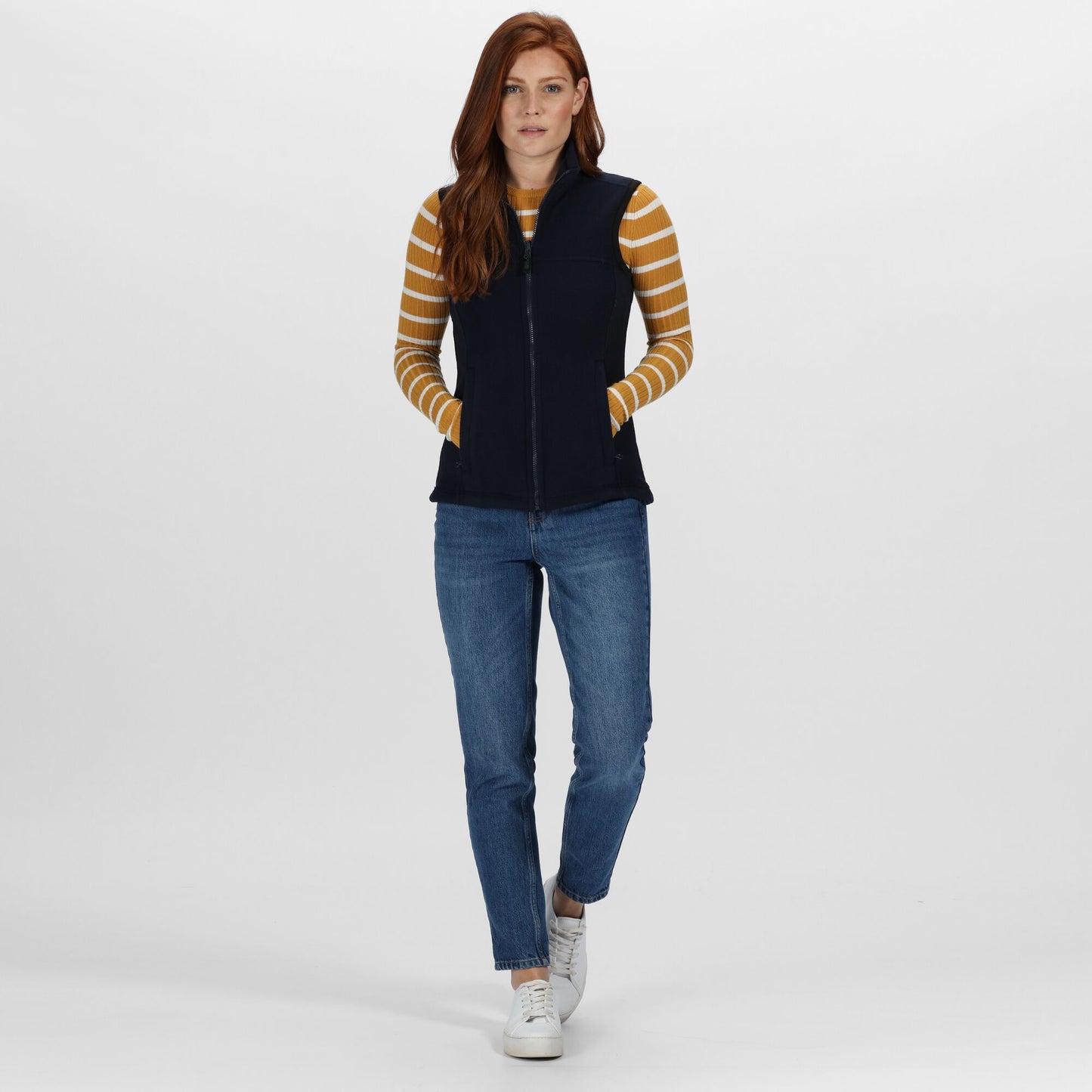Dark Navy - Lifestyle - Regatta Professional Womens-Ladies Haber II 250 Series Anti-pill Fleece Bodywarmer - Sleeveless Jacket