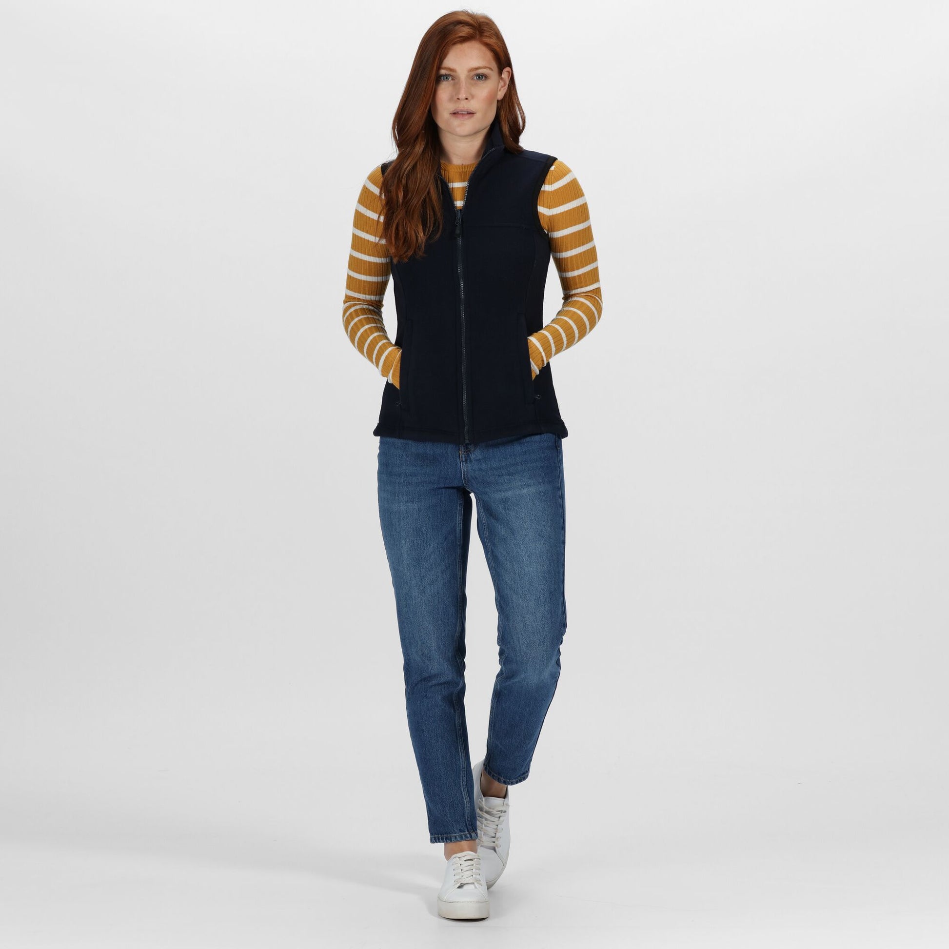 Dark Navy - Lifestyle - Regatta Professional Womens-Ladies Haber II 250 Series Anti-pill Fleece Bodywarmer - Sleeveless Jacket