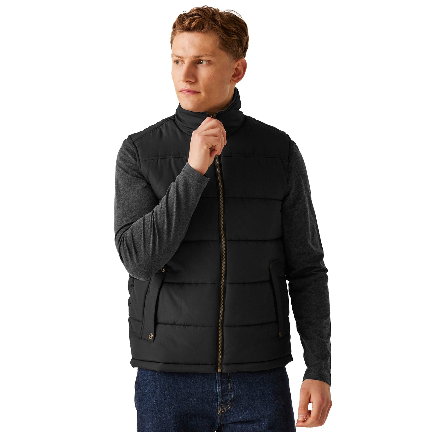 Black - Side - Regatta Professional Mens Standout Altoona Insulated Bodywarmer Jacket