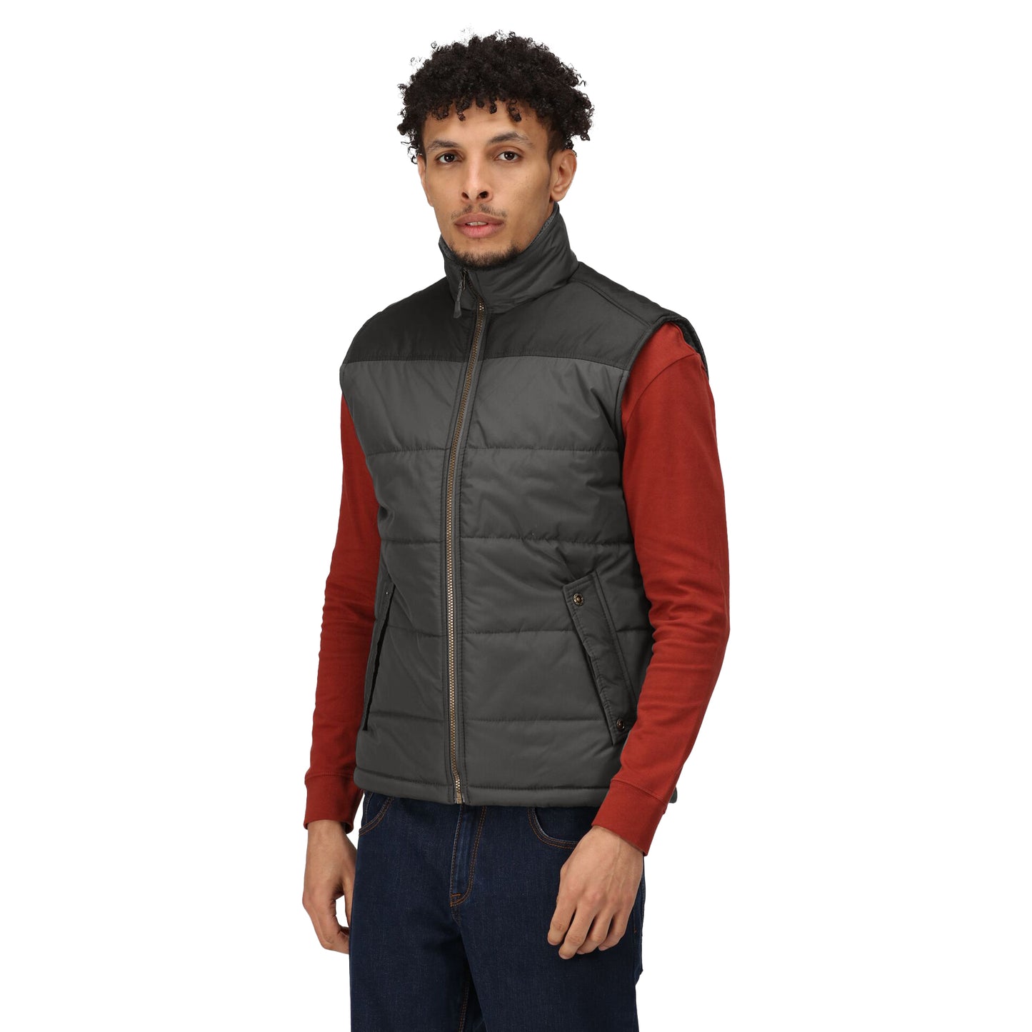Seal Grey-Black - Pack Shot - Regatta Professional Mens Standout Altoona Insulated Bodywarmer Jacket