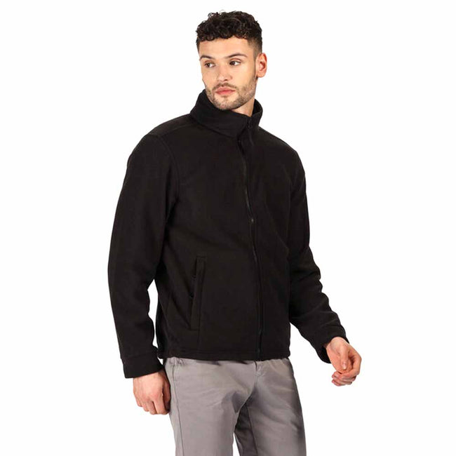 Black - Side - Regatta Professional Mens Full Zip Fleece Jacket