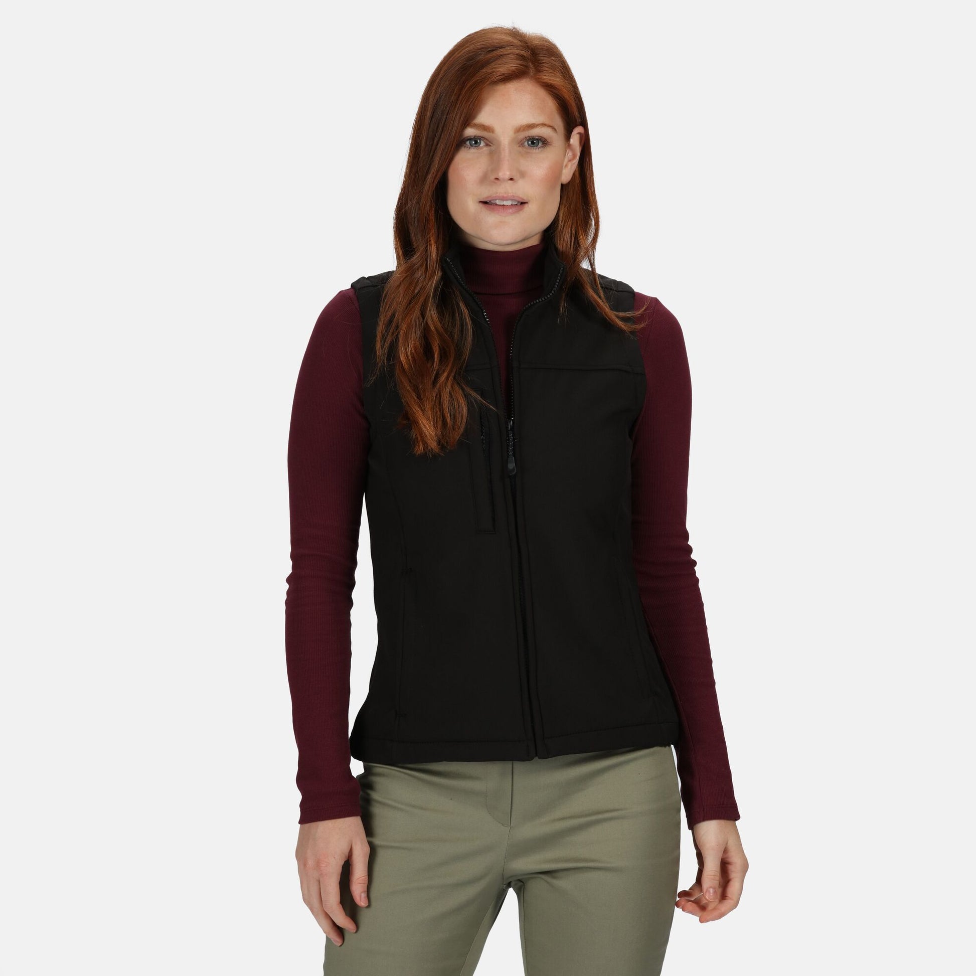 All Black - Back - Regatta Professional Womens-Ladies Softshell Body Warmer