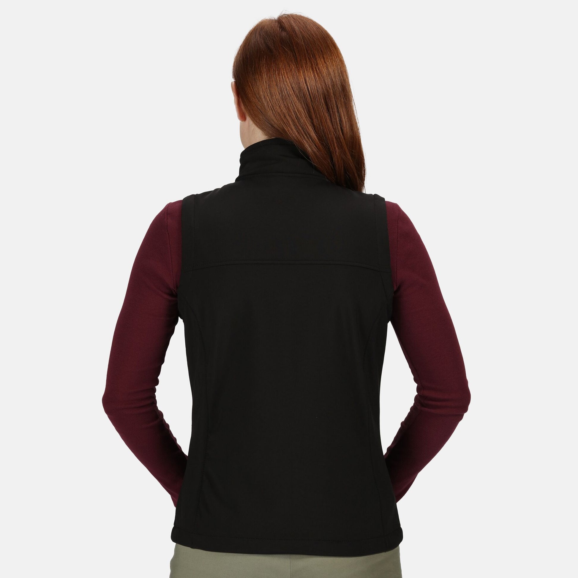 All Black - Side - Regatta Professional Womens-Ladies Softshell Body Warmer