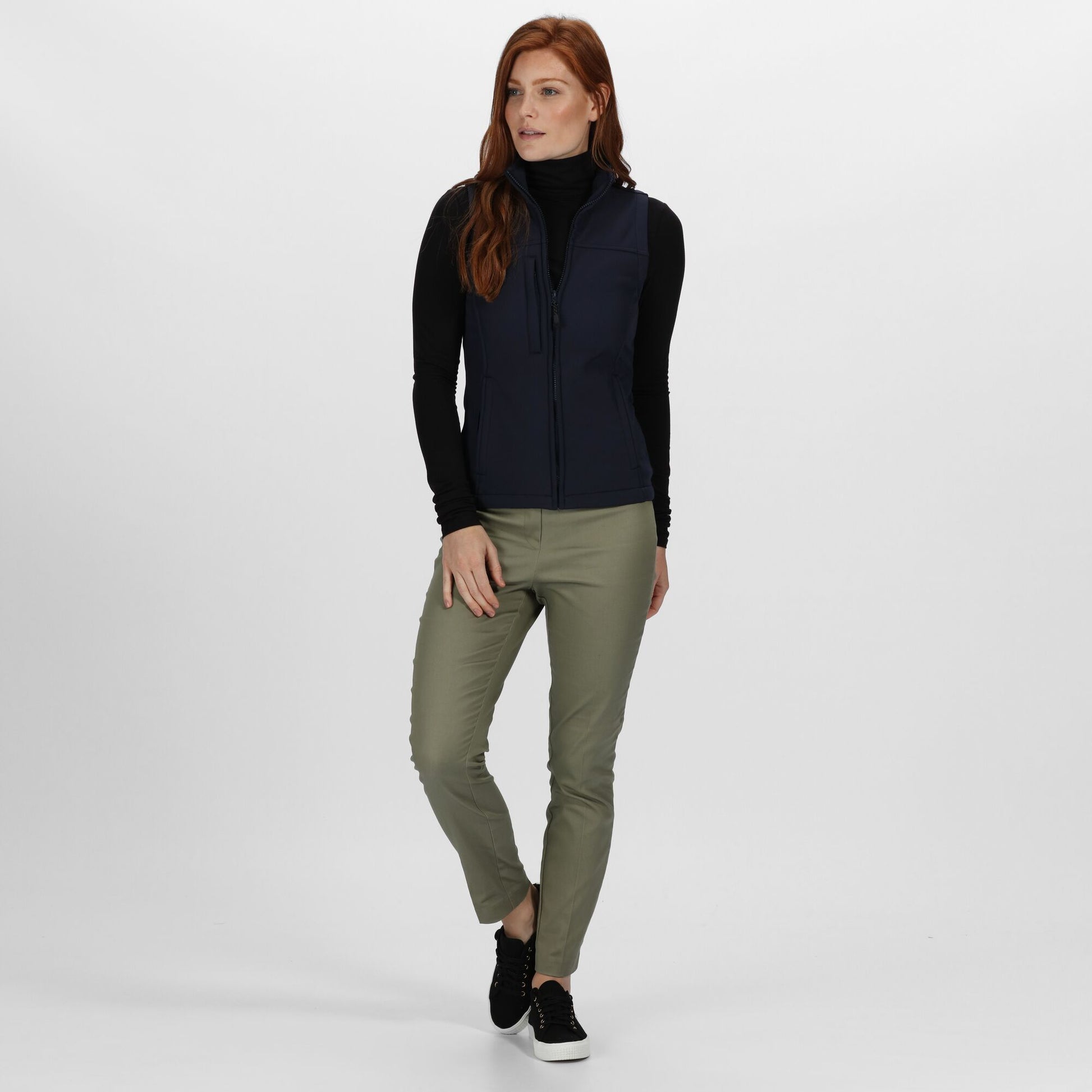 Navy-Navy - Side - Regatta Professional Womens-Ladies Softshell Body Warmer