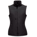 All Black - Front - Regatta Womens-Ladies Flux Softshell Bodywarmer - Sleeveless Jacket (Water Repellent & Wind Resistant)