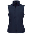 Navy-Navy - Front - Regatta Womens-Ladies Flux Softshell Bodywarmer - Sleeveless Jacket (Water Repellent & Wind Resistant)