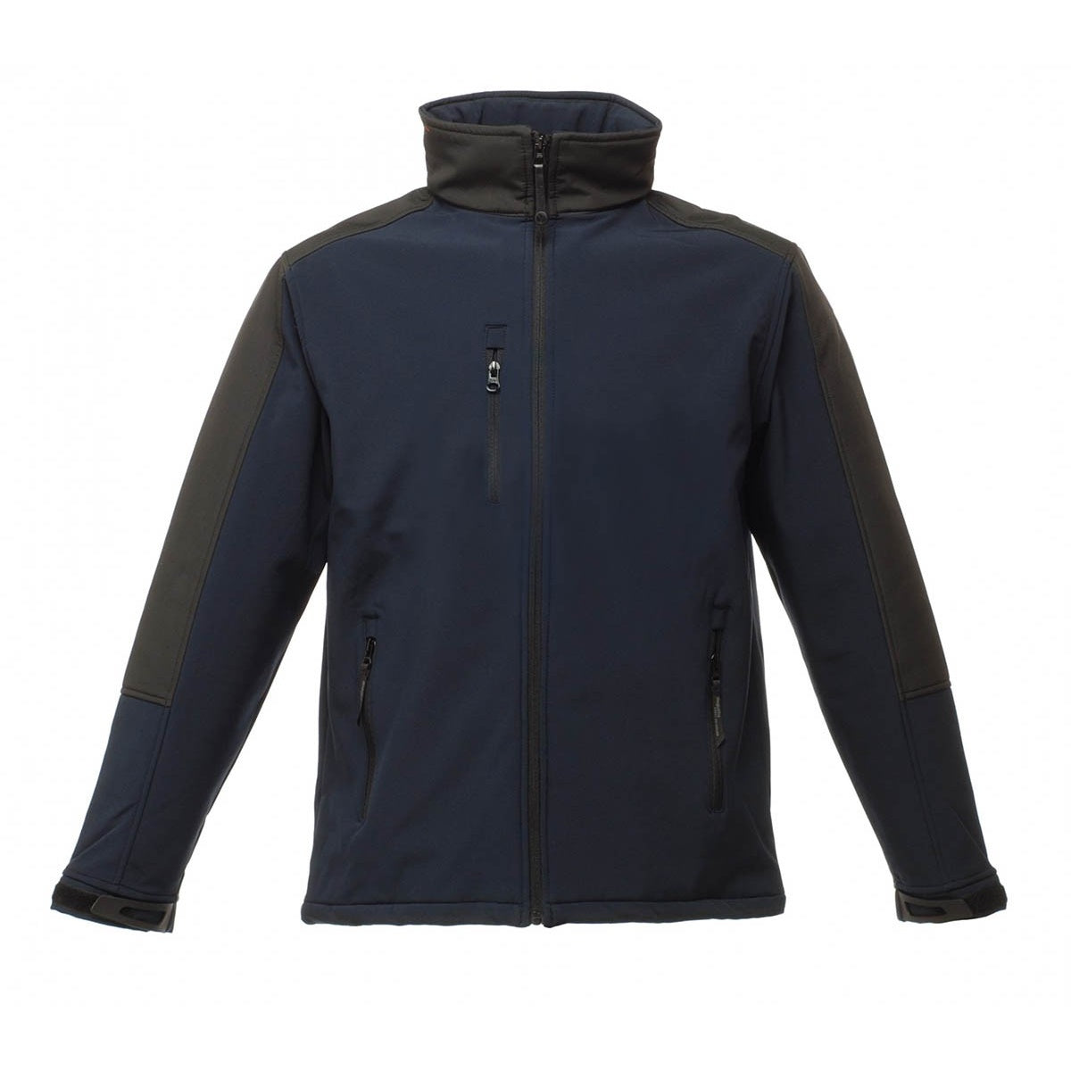 Navy-Black - Front - Regatta Professional Mens Hydroforce 3-layer Membrane Waterproof Breathable Softshell Jackets