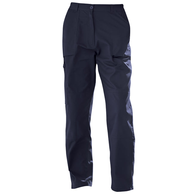 Navy - Front - Regatta Womens-Ladies New Action Water Repellent Trousers
