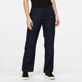 Navy - Side - Regatta Professional Womens-Ladies New Action Water Repellent Trousers