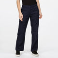 Navy - Side - Regatta Womens-Ladies New Action Water Repellent Trousers