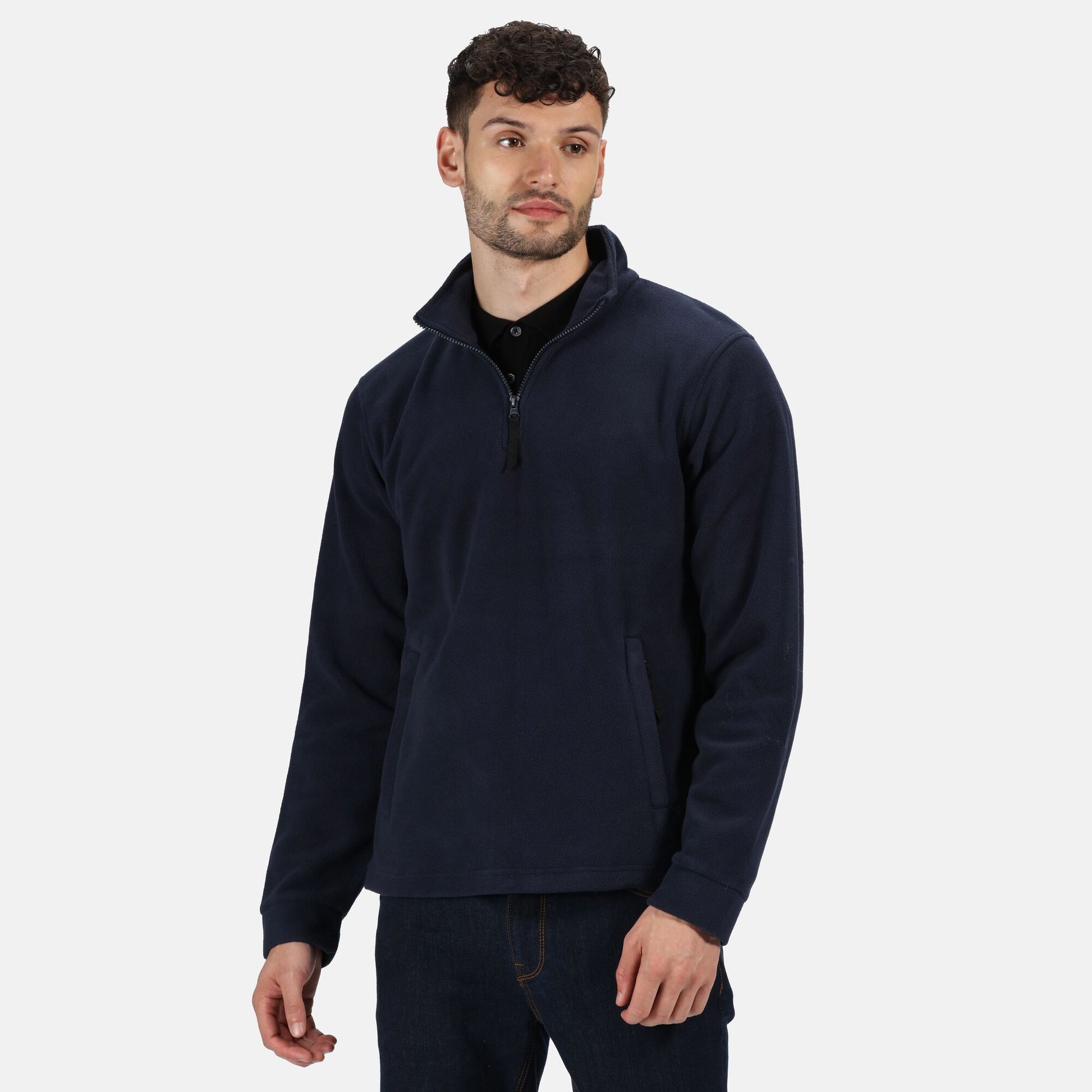 Dark Navy - Back - Regatta Professional Great Outdoors Unisex Thor Overhead Half Zip Anti-Pill Fleece Sweater (170 GSM)