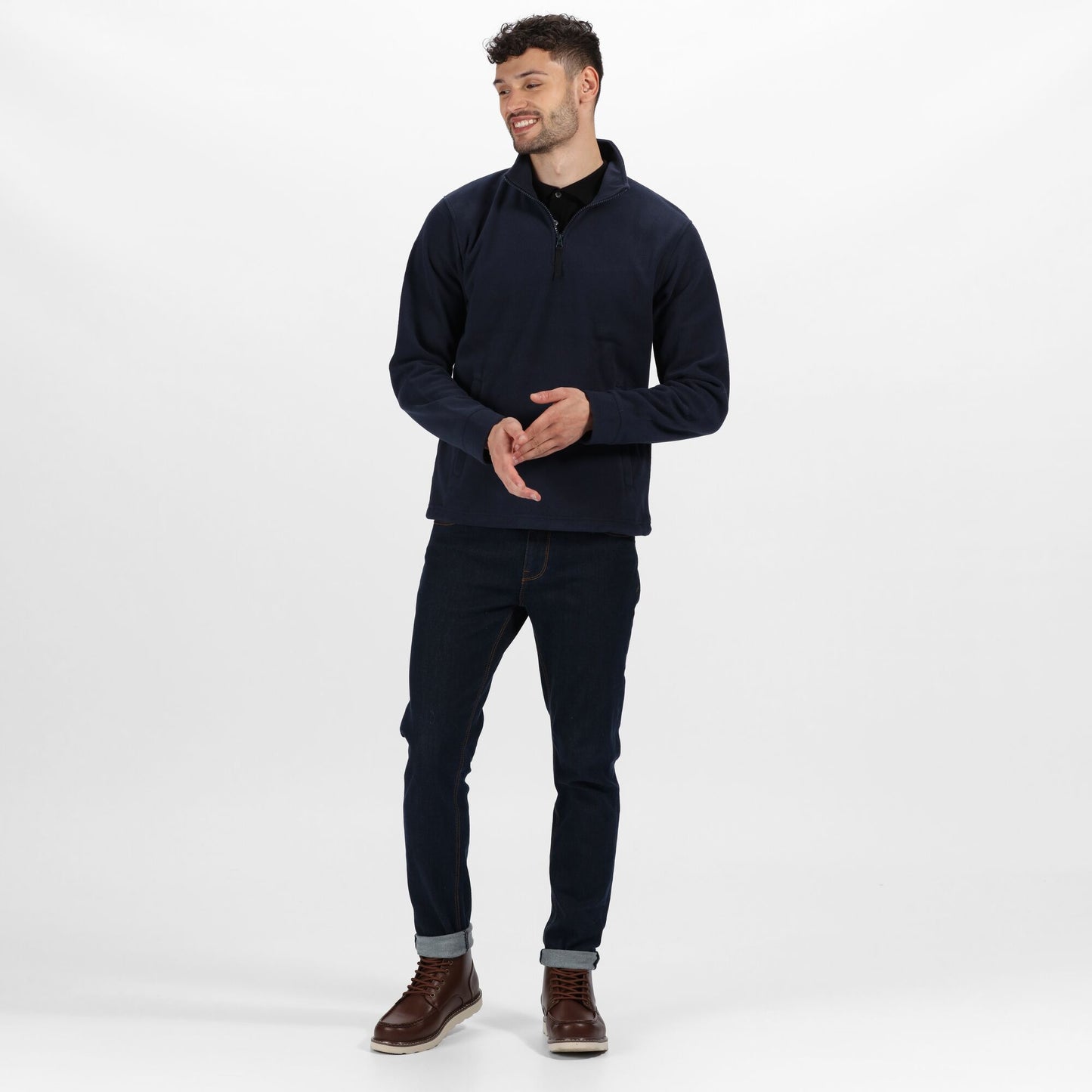 Dark Navy - Lifestyle - Regatta Professional Great Outdoors Unisex Thor Overhead Half Zip Anti-Pill Fleece Sweater (170 GSM)