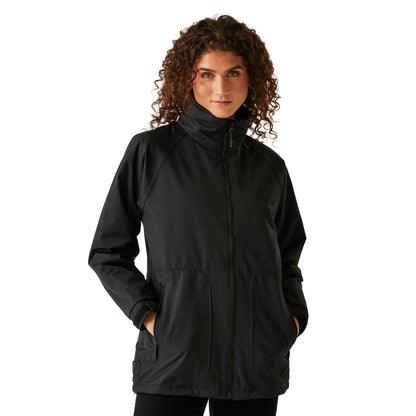 Black - Side - Regatta Professional Great Outdoors Womens-Ladies Waterproof Zip Up Jacket