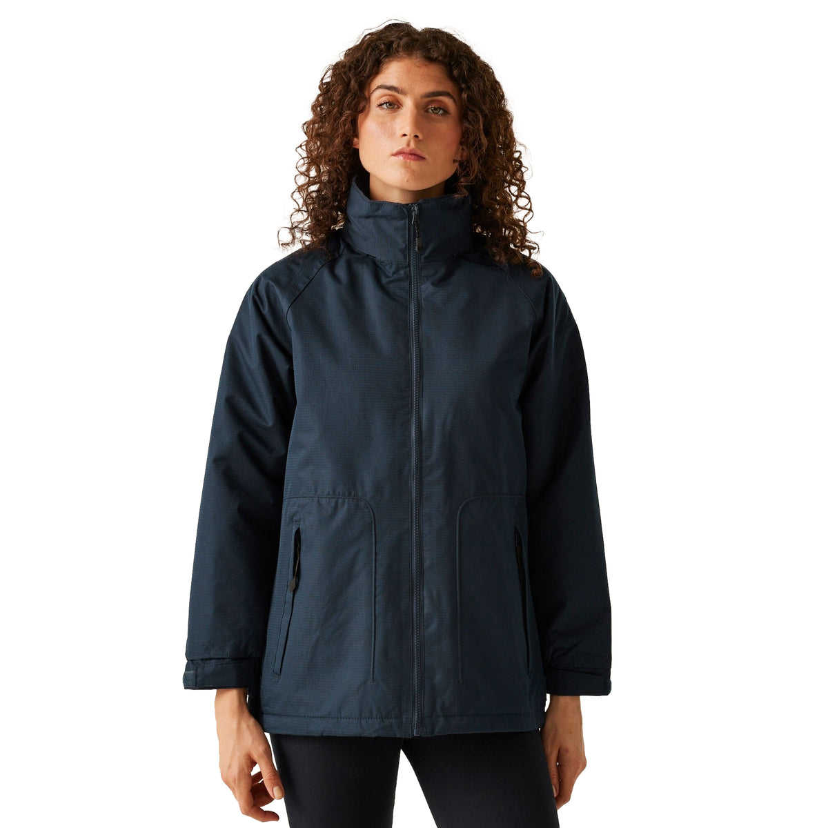 Navy - Side - Regatta Professional Great Outdoors Womens-Ladies Waterproof Zip Up Jacket