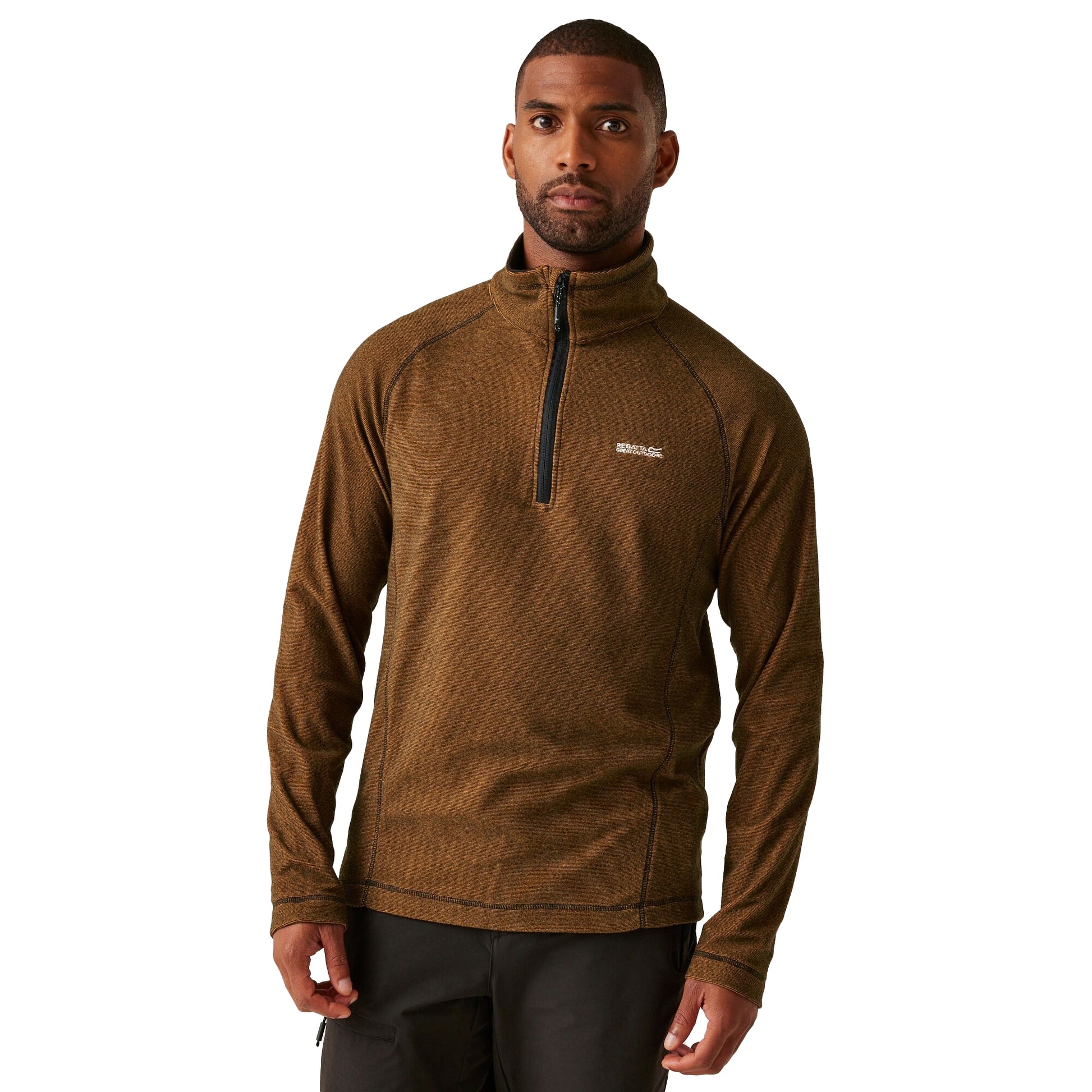 Fox-Black - Lifestyle - Regatta Great Outdoors Mens Montes Funnel Neck Fleece Jumper