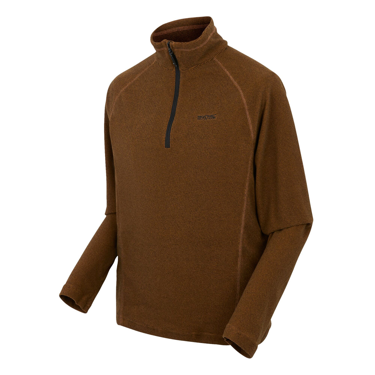 Pumpkin Spice-Black - Side - Regatta Great Outdoors Mens Montes Funnel Neck Fleece Jumper