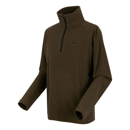 Nut Brown-Black - Side - Regatta Great Outdoors Mens Montes Funnel Neck Fleece Jumper