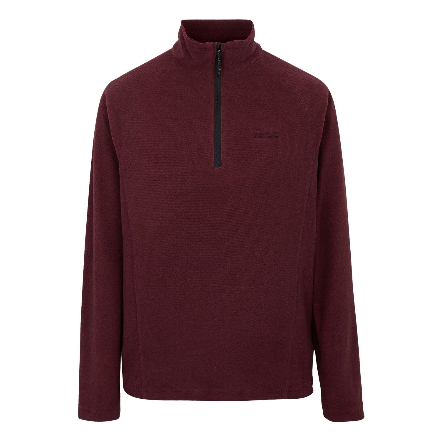 Dark Maroon-Black - Front - Regatta Great Outdoors Mens Montes Funnel Neck Fleece Jumper