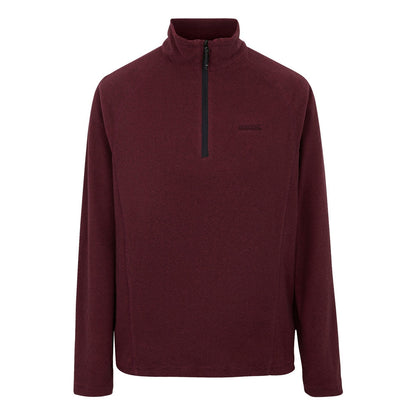 Dark Maroon-Black - Front - Regatta Great Outdoors Mens Montes Funnel Neck Fleece Jumper