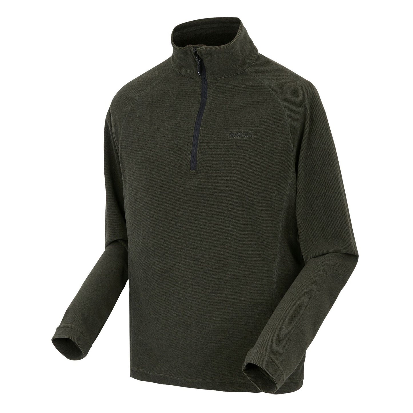 Olive Night-Black - Side - Regatta Great Outdoors Mens Montes Funnel Neck Fleece Jumper