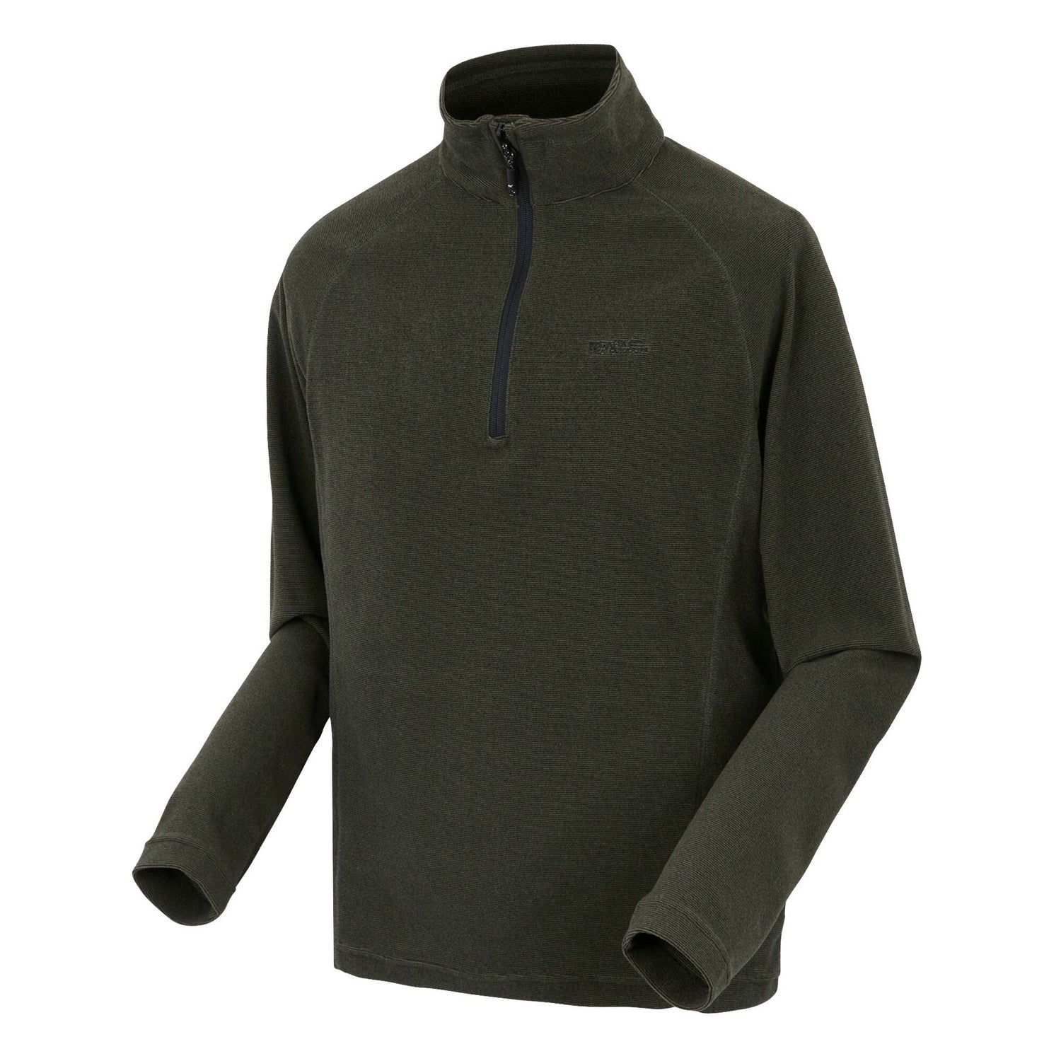 Olive Night-Black - Side - Regatta Great Outdoors Mens Montes Funnel Neck Fleece Jumper