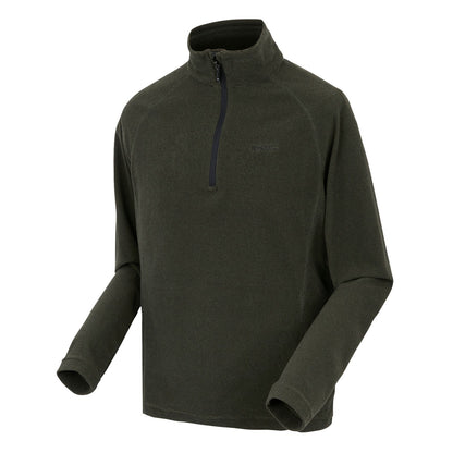 Olive Night-Black - Side - Regatta Great Outdoors Mens Montes Funnel Neck Fleece Jumper