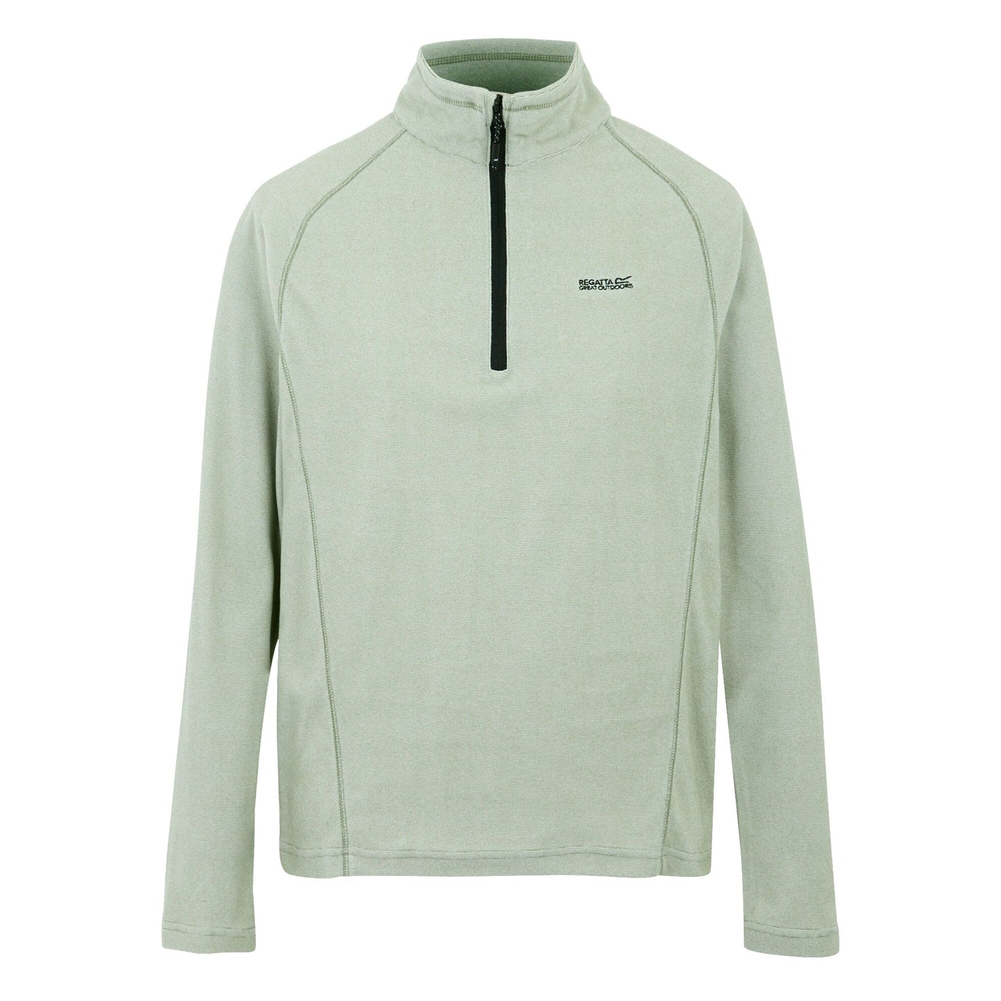 Oil Green-Stone White - Front - Regatta Great Outdoors Mens Montes Funnel Neck Fleece Jumper