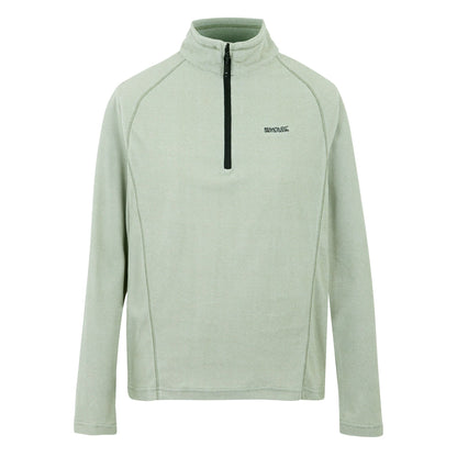 Oil Green-Stone White - Front - Regatta Great Outdoors Mens Montes Funnel Neck Fleece Jumper