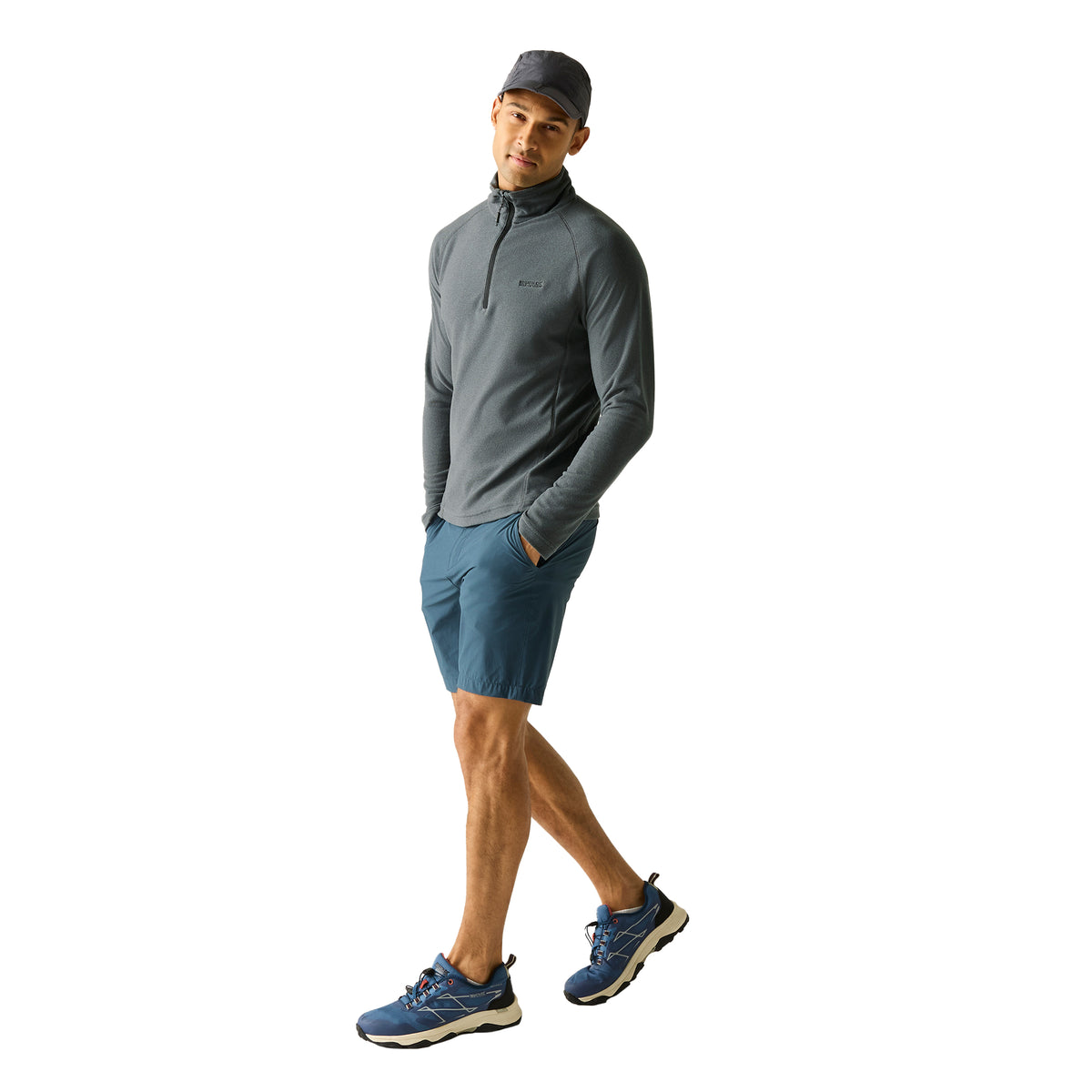 Dark Storm - Pack Shot - Regatta Great Outdoors Mens Montes Funnel Neck Fleece Jumper