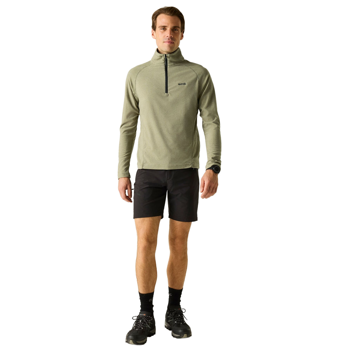 Light Sage - Lifestyle - Regatta Great Outdoors Mens Montes Funnel Neck Fleece Jumper