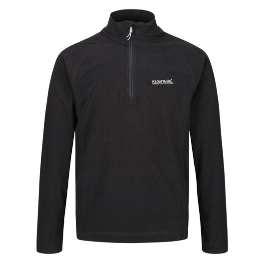 Black - Front - Regatta Great Outdoors Mens Montes Funnel Neck Fleece Jumper