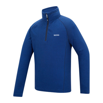 Olympian Blue - Side - Regatta Great Outdoors Mens Montes Funnel Neck Fleece Jumper