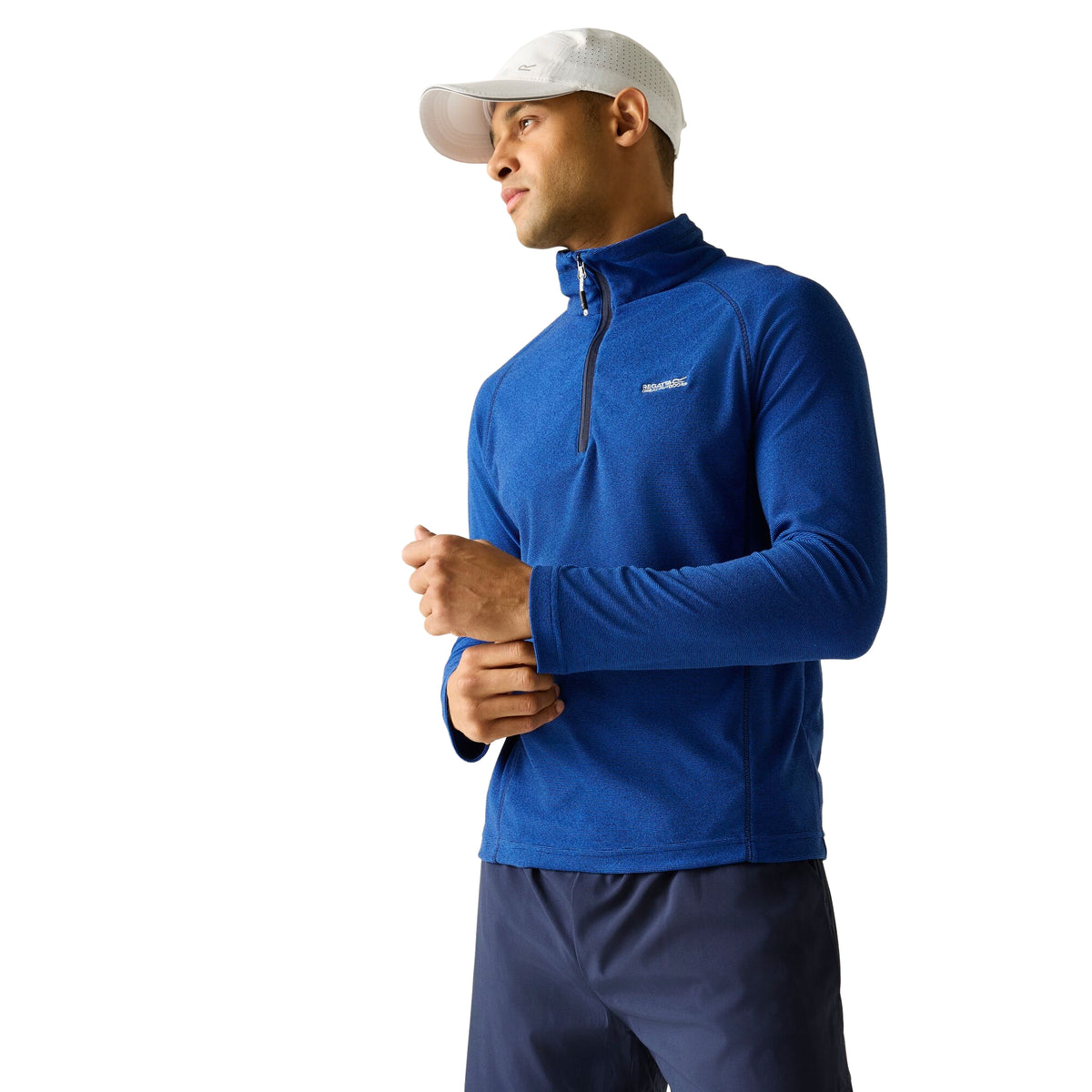 Olympian Blue - Lifestyle - Regatta Great Outdoors Mens Montes Funnel Neck Fleece Jumper