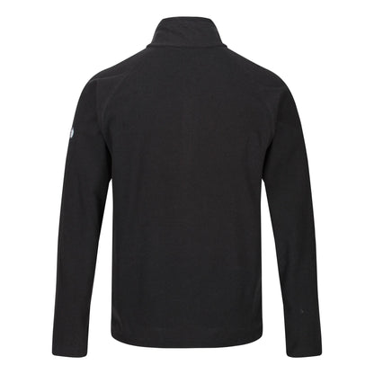 Black - Back - Regatta Great Outdoors Mens Montes Funnel Neck Fleece Jumper