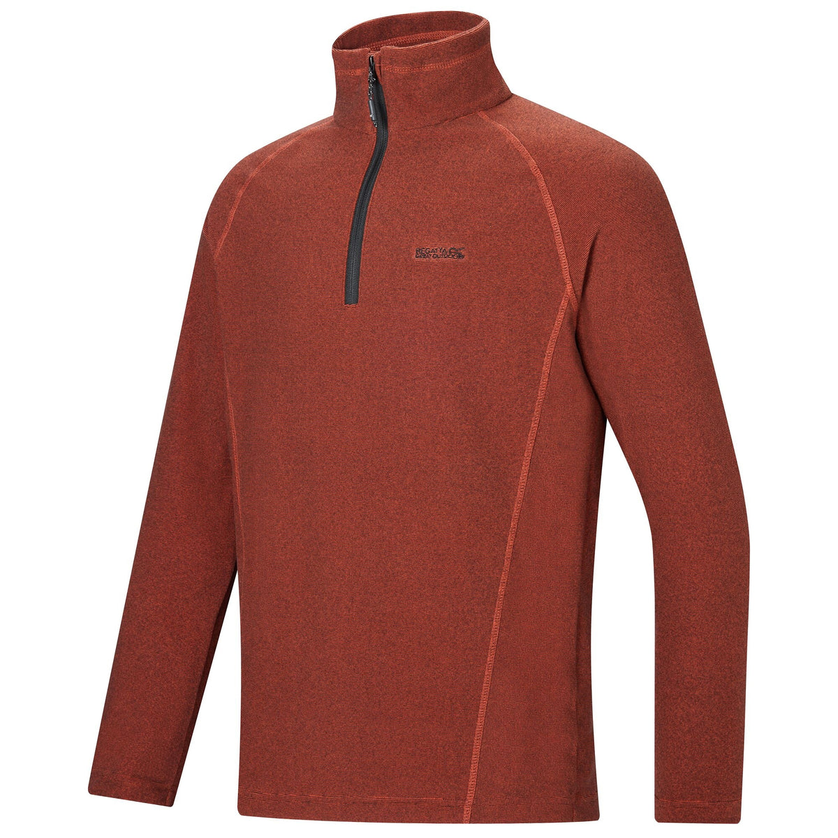 Burnt Henna - Side - Regatta Great Outdoors Mens Montes Funnel Neck Fleece Jumper